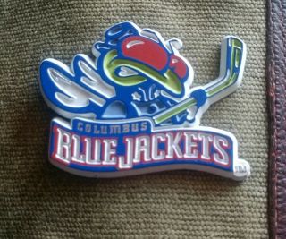 Nhl Vintage Columbus Blue Jackets Standing Board Hockey Fridge Rubber Magnet