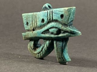 Ancient Egyptian Faience Eye Of Horus Amulet - Circa 500 - 332bce