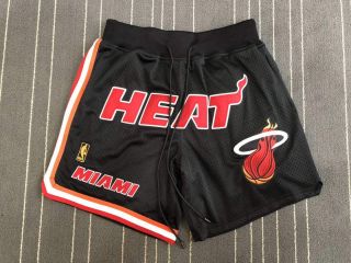 Just Don Mitchell And Ness Vintage Black Miami Heat Shorts S M L Xl