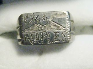 Wwii U.  S.  Military Theater Made 1944 Naples Ring - Size 9 3/4