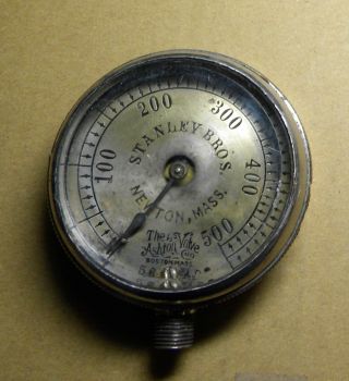 Antique Ashton Stanley Motor Carriage Co Steam Gauge Automobile Car Newton,  Mass