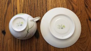Hermes Nil (Nile) Porcelain China Teacup And Saucer - Rare & Perfect 4