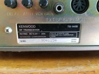 Kenwood TS - 140S Vintage Ham Radio Transceiver 4