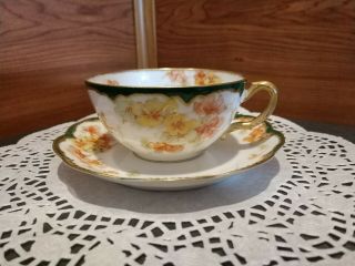 Vintage Haviland & Co.  Limoges China Tea Cup & Saucer Set Made In France