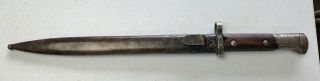 Ww2 Wwii German Czech Vz24 Mauser Bayonet With Metal Scabbard