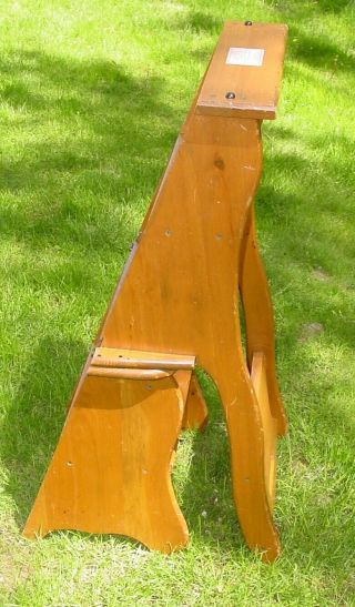 Rare Vintage Handcrafted 2 in 1 Wooden Folding Chair & Step Ladder 6