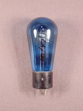 1 No.  145 ARCTURUS Blue Globe Engraved Base Antique Radio Amp Vacuum Tube RARE 4