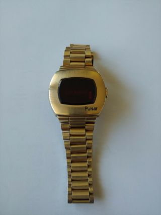 Rare Vintage Pulsar P2 1972 Led Digital Watch 14k Gold Filled - James Bond?