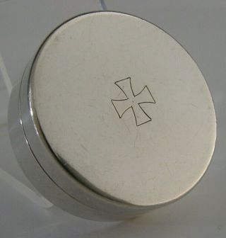 Quality Sterling Silver Pyx Or Holy Communion Wafer Box 1938