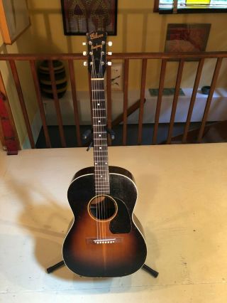 Vintage Gibson “banner” Headstock Lg2 Acoustic Flat Top Guitar