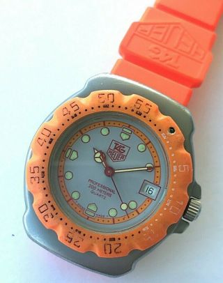 Vintage Tag Heuer Professional Orange Divers (200m) Stainless Steel Mens Watch