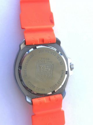 Vintage TAG Heuer Professional Orange Divers (200m) stainless steel mens watch 5