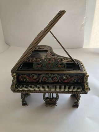 Rare Jay Strongwater Enameled Piano Music Box 38/300