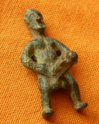 A128.  Roman Style Bronze Figure Of Nacked Satir