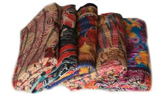 Of 50 Pc Vintage Kantha Quilt Handmade Quilt Blanket