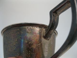 Set of 12 Vintage Lenox / Sterling Silver Demitasse Cups w Gold Rims 6
