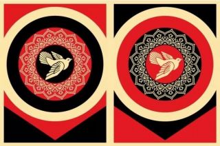 Shepard Fairey Obey Giant Peace Dove Set Signed Numbered Screen Prints Rare Kaws