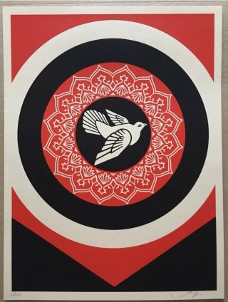 Shepard Fairey Obey Giant PEACE DOVE SET Signed Numbered Screen Prints RARE kaws 2