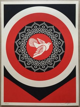 Shepard Fairey Obey Giant PEACE DOVE SET Signed Numbered Screen Prints RARE kaws 3
