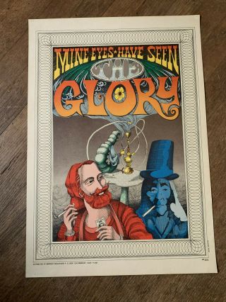 Rick Griffin Vintage Mine Eyes Have Seen The Glory Weed Poster Psychedelic 1967
