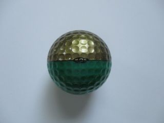 Vintage 1980s Ping Karsten Signature " 9 " Gold Metallic & Green Eye 1 Golf Ball