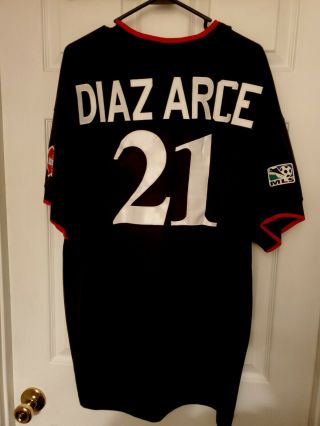 Vintage Adidas Mls 1997 Dc United Raul Diaz Arce Authentic Stitched Jersey