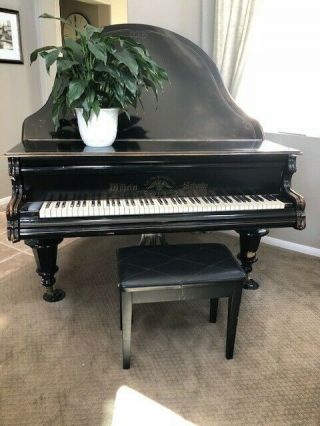 Rare Butterfly Antique Baby Grand Piano,  Wilhelm Schaube Circa 1880 Austria