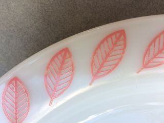 Vtg Pyrex Extremely Rare Pink Leaf Cake Pan 221 W/ 12 1/4 