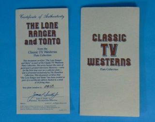The Lone Ranger and Tonto Porcelain Plate Clayton Moore and Jay Silverheels 3