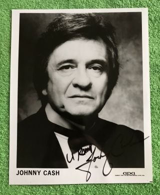 Johnny Cash Real Hand Signed Rare Vintage Promo Photo & Gift With Order