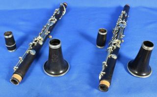 Vintage Buffet Clarinets Bb & A With Mouthpieces and Case 11