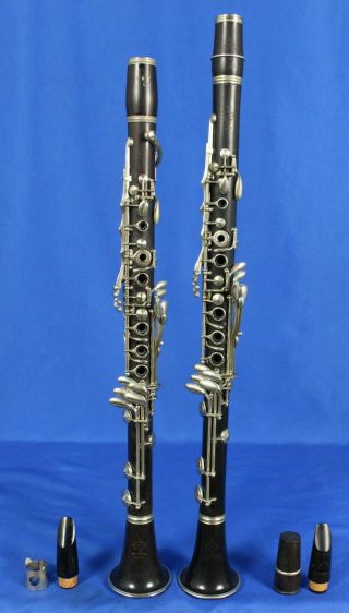 Vintage Buffet Clarinets Bb & A With Mouthpieces and Case 2