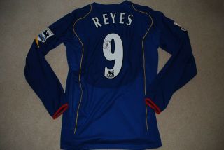 Rare Jose Antonio Reyes Arsenal 04/05 Signed Player Issue Match Worn Away Shirt