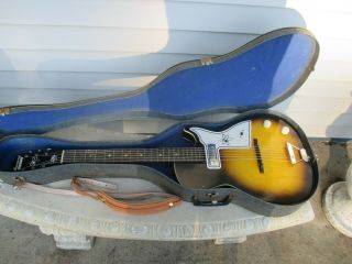 Vintage Harmony Stratotone H45 Mars Electric Guitar With Case