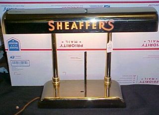 Vintage Sheaffer Fountain Pen Point Of Desk Set Lamp Advertising Display
