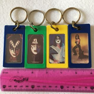 Set Of Rare Vintage Kiss Promo Keychains 1978 Aucoin