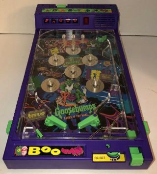 Vintage 90s GOOSEBUMPS Electronic Pinball Game SRM 1996 Toy Game RARE HTF 4