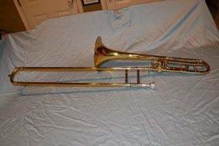 Vintage Bach Bach 42g Stradivarius Trombone Usa Pro Model Elkhart Ind Case