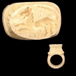 Ancient Gandhara Stone Intaglio Seal Ring,  300 Bc (3)