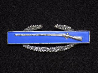 Wwii Us Army Combat Infantry Sterling Silver Badge W/ Sterling Clutch Backs
