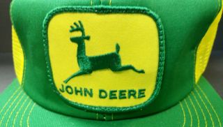 Vintage John Deere Patch Snapback Trucker Hat Cap 70s 80s Vtg K Products Rare