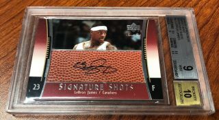2004 - 05 Upper Deck Sweet Shot Autograph Lebron James Auto Rare Lakers Bgs 9/10