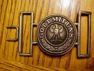 Vintage Ww Era German Rzm Gott Mit Uns M34/2 Officers Belt Buckle