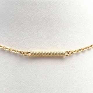 Vintage 18k Gold Cable Link Bars Stations Fancy Chain 24 " Necklace 12.  5 Grams