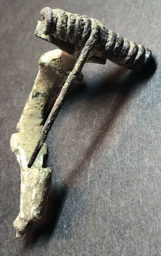 Ancient Imperial Roman Fibula Type Brooch.  2nd Century Artefact.