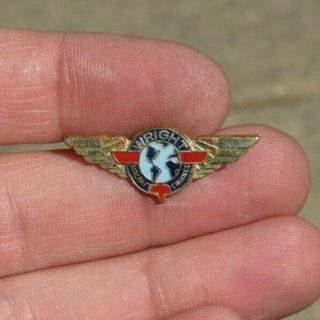 Wwii Era Curtis Wright Aircraft Engines Wing Wings Pin - Ww2 Vintage Aviation