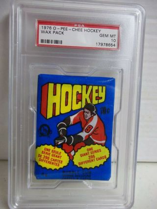 1976 O - Pee - Chee Hockey Wax Pack Psa Gem 10 Nhl Cards Rare Population 3