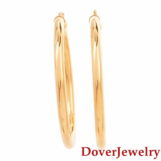 Designer Carla 14K Yellow Gold Hoop Earrings NR 2