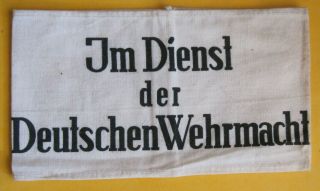 Wwii Im Dienst Der Deutschen Wehrmacht Service Armband Of The German Armed Force