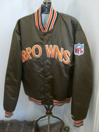 Vintage Cleveland Browns Satin Starter Jacket Size L Usa